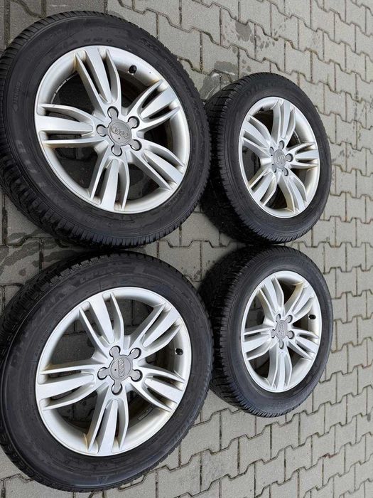 Set jante Audi originale + anvelope DUNLOP 215/60 R17 de iarna