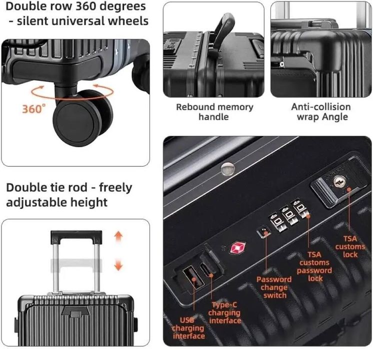Чемодан для ручной клади chamadon