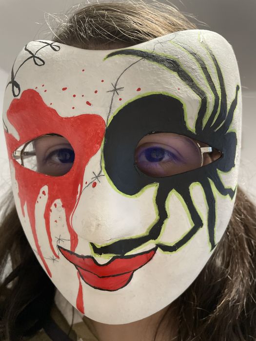 Masca Carnaval Alb Negru