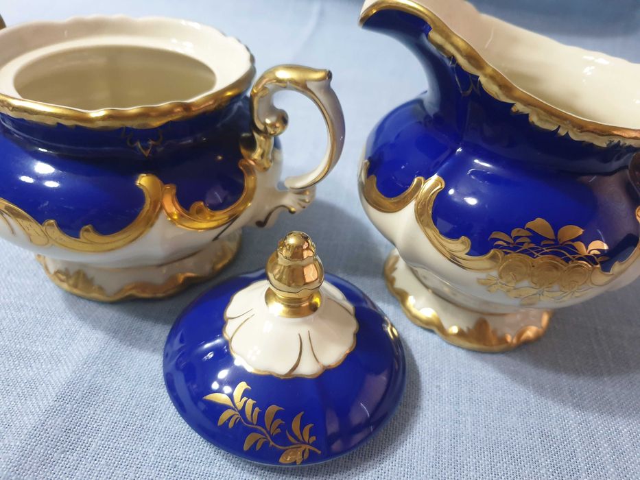 Порц. супник,плато и черпак , Захарница и латиера Severin Handgemalt