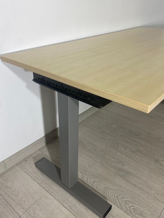 4 Buc. Birou 160X78 cm,  Blat Fag Deschis, Cadru Metalic Profesional