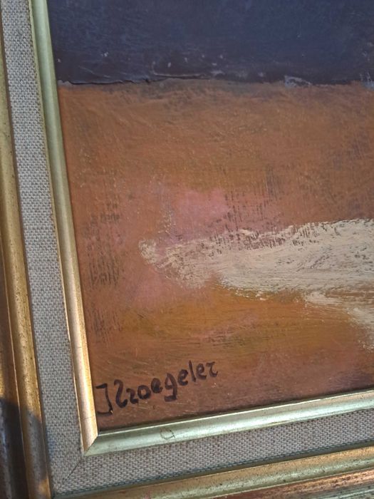 tablou pictura pe panza 71/62 cm semnat