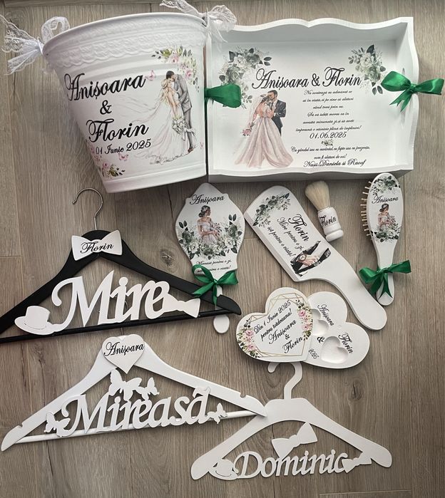Tavita mireasa, tavita mire,cutie verighete,galeata,cutie dar