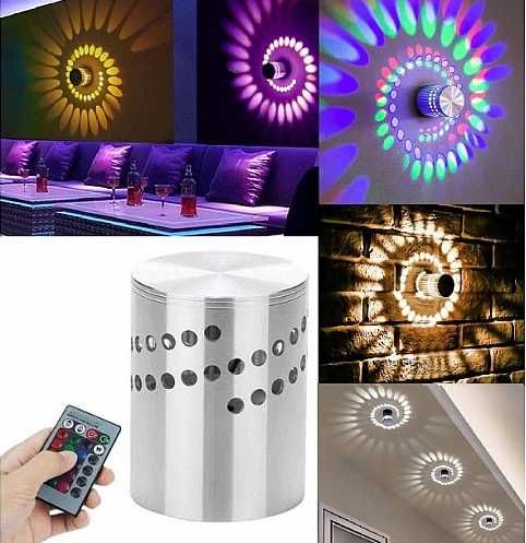 Многоцветна диско лампа за декорация на стена с дистанционно