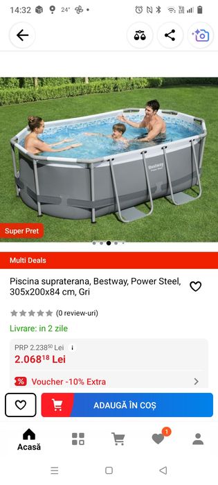 Piscină ovală 3x2 m