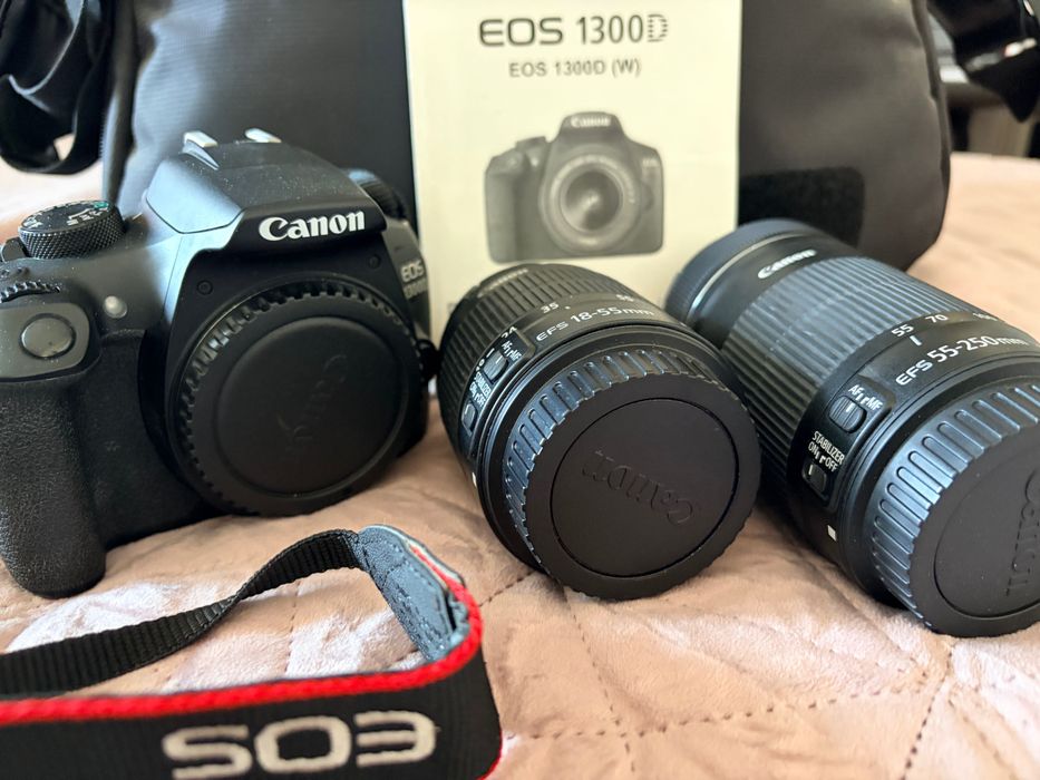 Canon EOS 1300D + обектив 55-250 mm