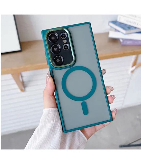 Samsung S23/S24/S25/PLUS/ULTRA Husa Magnetica Spate Lucios Folie Sticl