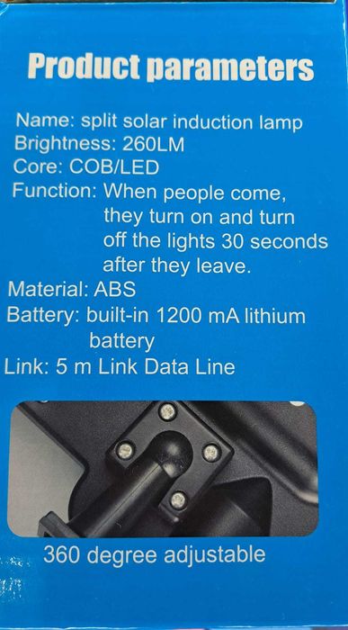 Lampa solara pentru gradina, cu senzor de miscare, LED