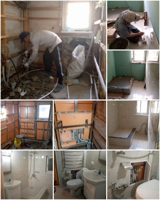 Кафельщик, сантехник, электрика.