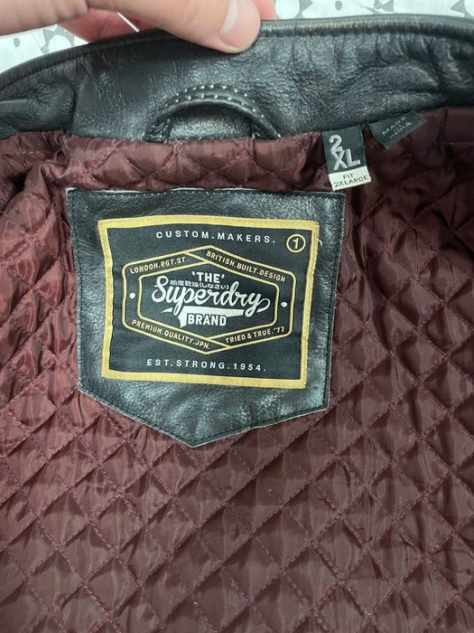 Geaca de piele Superdry Biker
