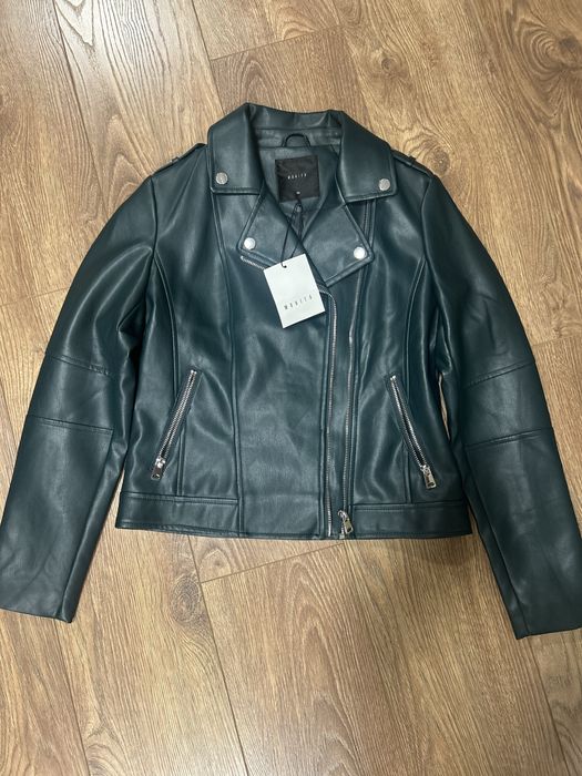 Чисто ново зелено кожено яке MOHITO – размер 36