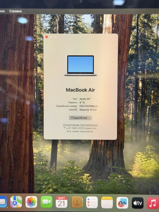 MacBook Air 13 M1 8/256/93%