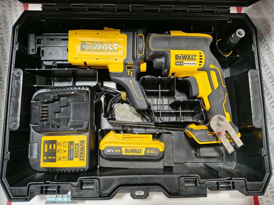 Акумулаторен винтоверт за гипсокартон DeWALT DCF620D2K,18V,5Nm,2х2.0Ah
