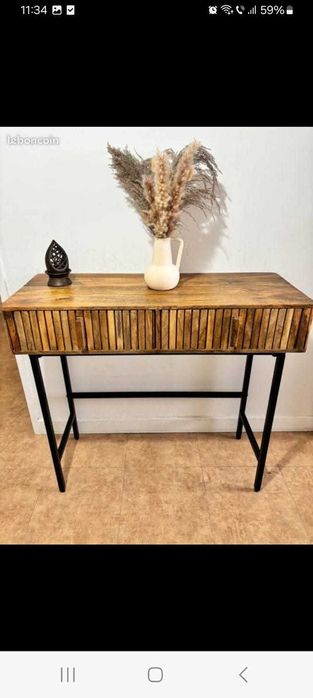 Comoda lemn metal noua