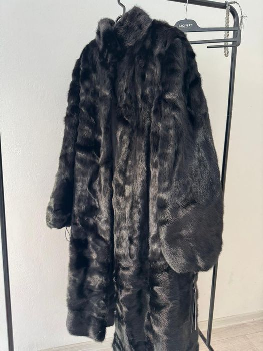 Норковая шуба чёрная