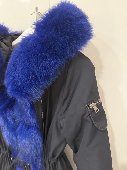 Зимно яке с пух от естествена кожа