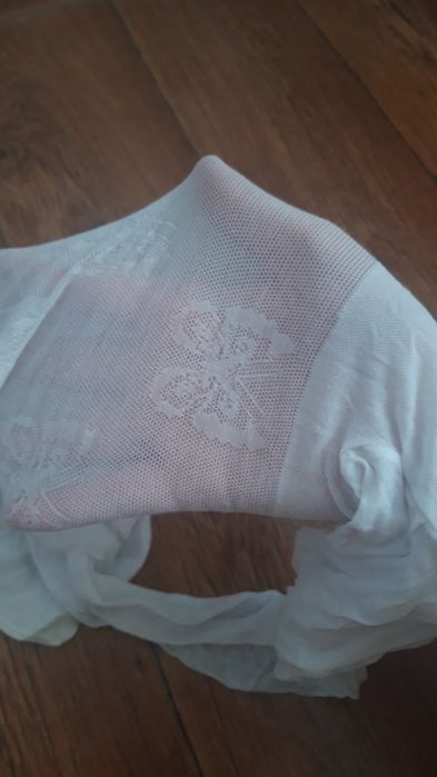 Колготки белые белый Колготки школьные