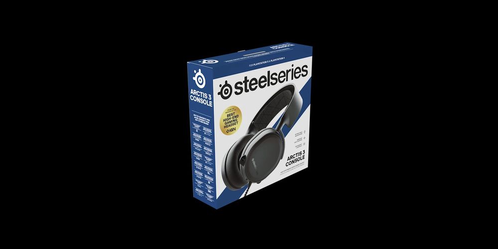 steelseries arctis 3 console, noi, sigilate, ps5/ps4