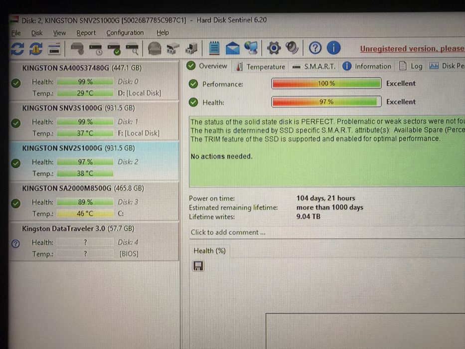 SSD Kingston 1TB NV2 M2 NVME