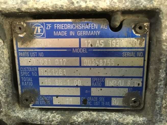 Cutie de viteze ZF Astronic 12AS1930 DAF XF95 - Piese de schimb DAF