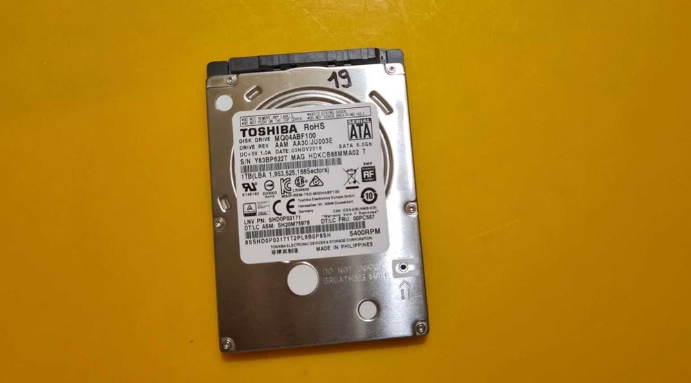 19.HDD Hard Disk Laptop Toshiba 1TB 5400rpm 128MB SATA3