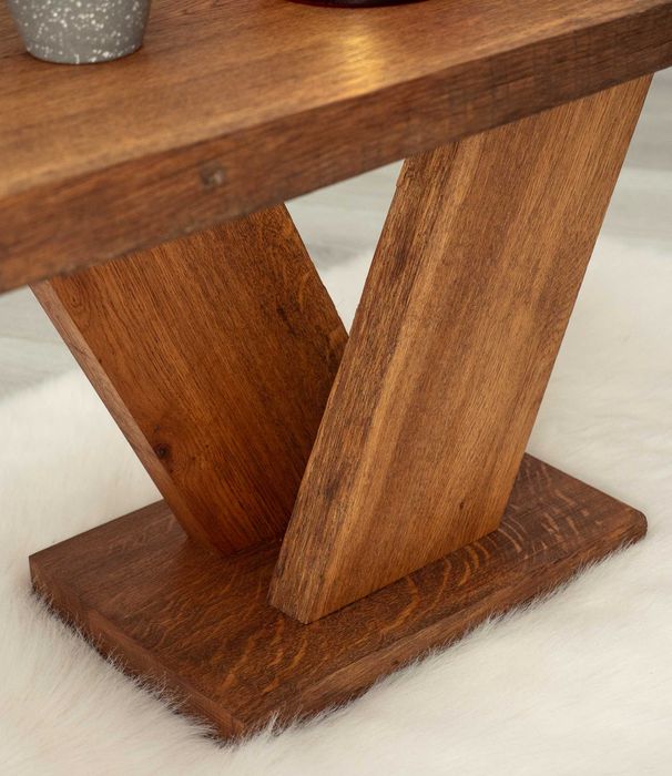 Măsuță de cafea din stejar masiv – design modern rustic, handmade