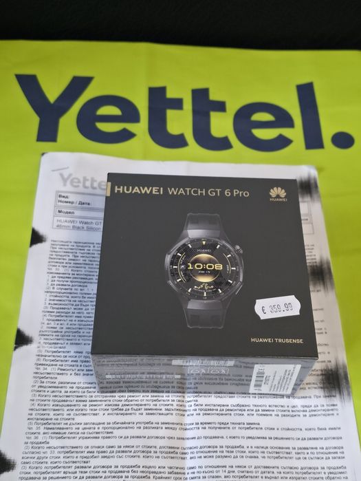 ***ЗАПЕЧАТАН 46mm Huawei watch GT 6 Pro | GT6 Yettel Гаранция 2028г
