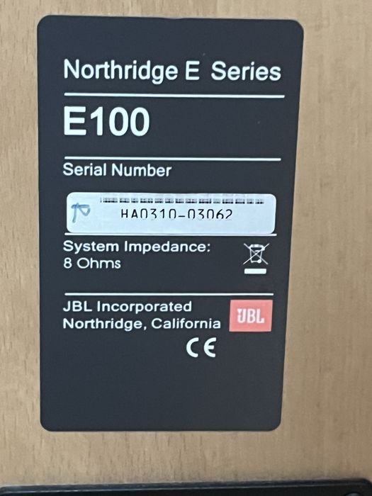 Boxe Jbl E100 250w 8Ohmi