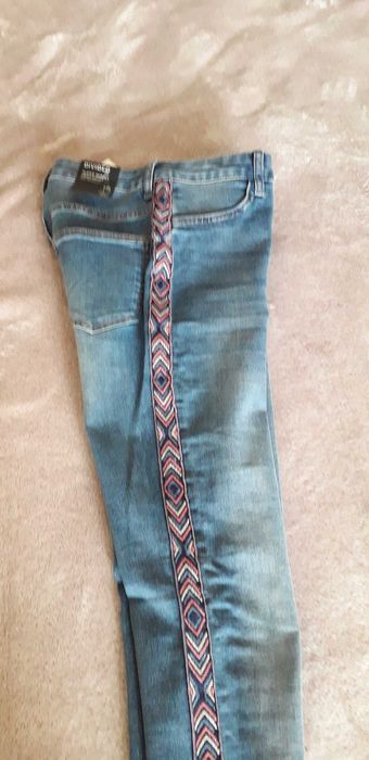 Дамски дънки H&M с тъкан кант