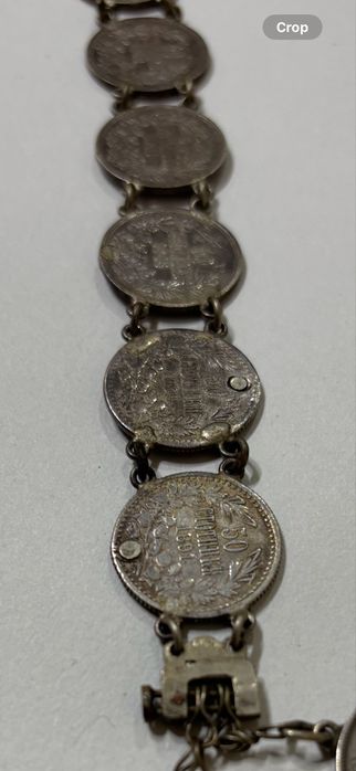 Сребърна гривна - сребърни монети