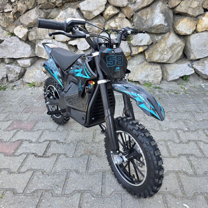 Motocross Electric Pentru Copii KXD Pro Germany 1000W 36V roti 10 inch Turcoaz Nou adus din Germania