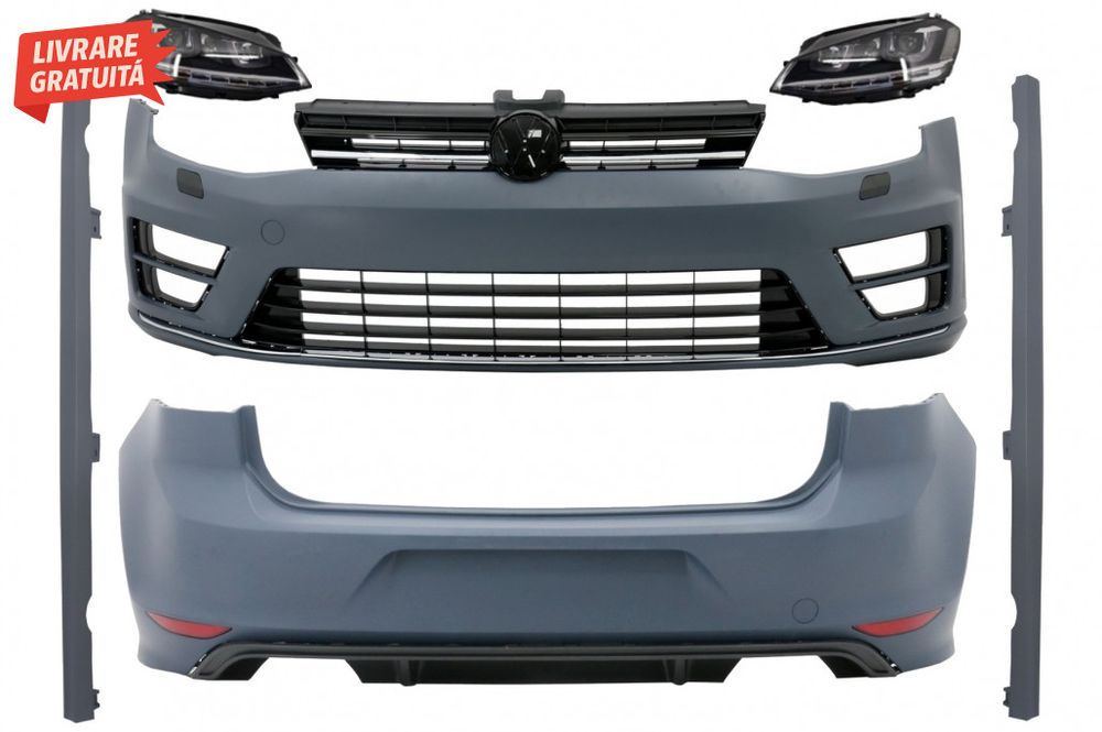 Pachet Exterior cu Faruri LED Semnal Dinamic VW Golf 7 VII (11/2012-07