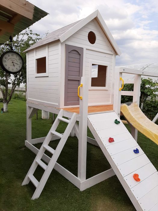 *New*  Casuta copii Emma, loc de joaca, tobogan, escalada, leagane