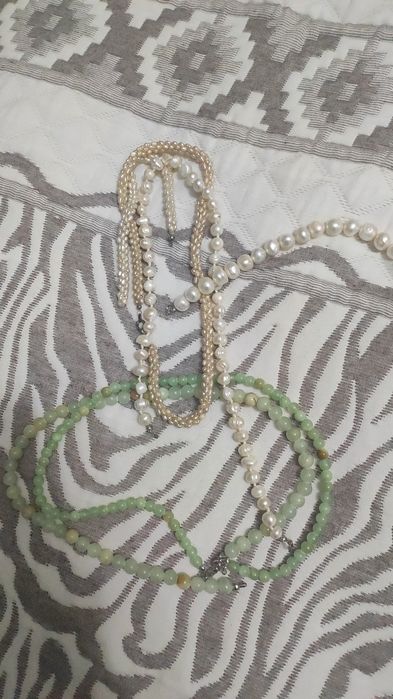 Бусы муранское и самоцветы   Италия