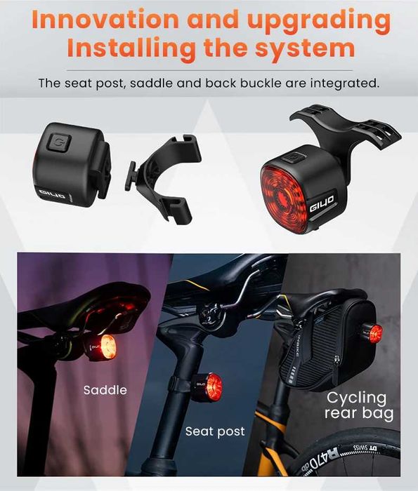 Giyo GL09S Smart Light- Интелигентна задна светлина .