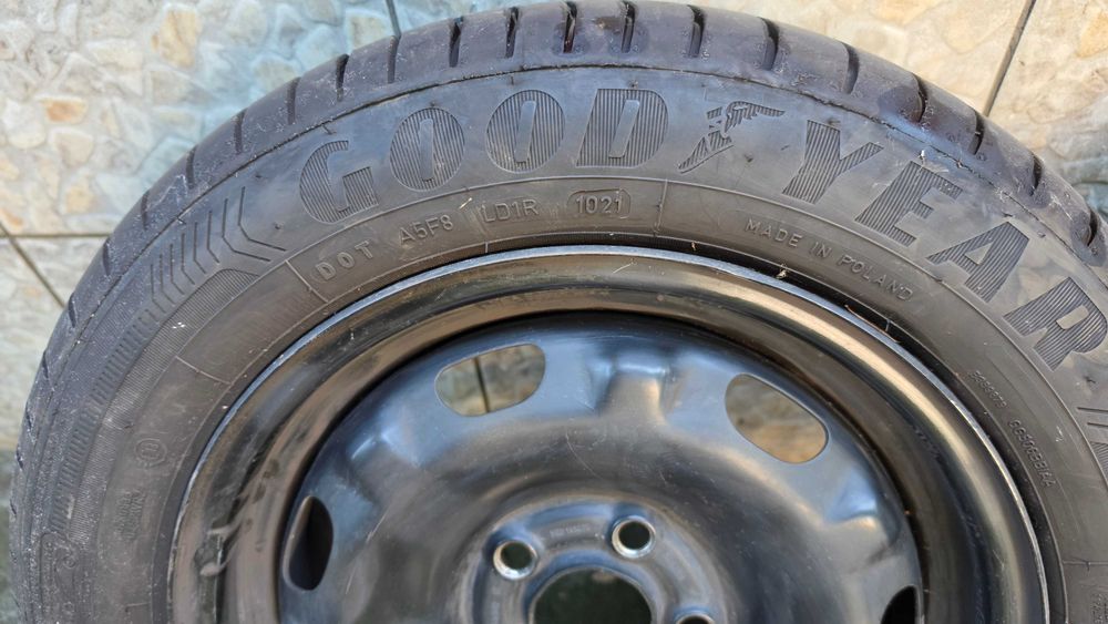 Set 4 Jante otel cu anvelope de vara Goodyear 2022 - 185/60/R14