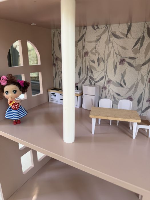 Кукольный дом Wooden Play Kitchen Dollhouse01