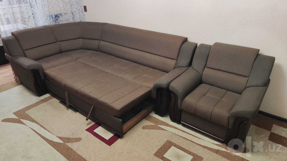 Продам диван БУ раскладной с креслом