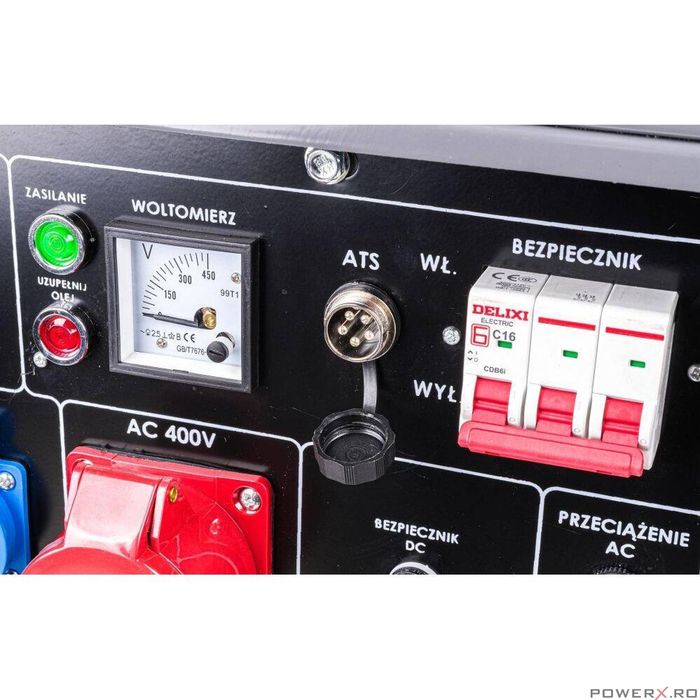 Generator de curent pe motorina 6.5 kw, pornire la cheie, 2 in 1