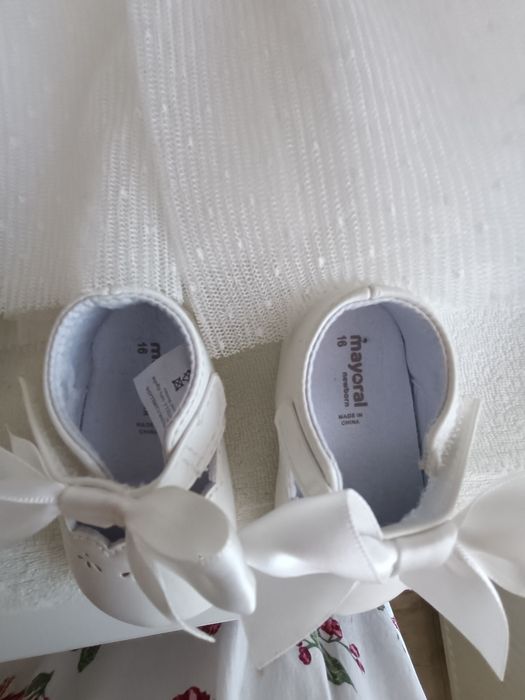 Set rochiță+ bolero+ cardigan+balerini Mayoral