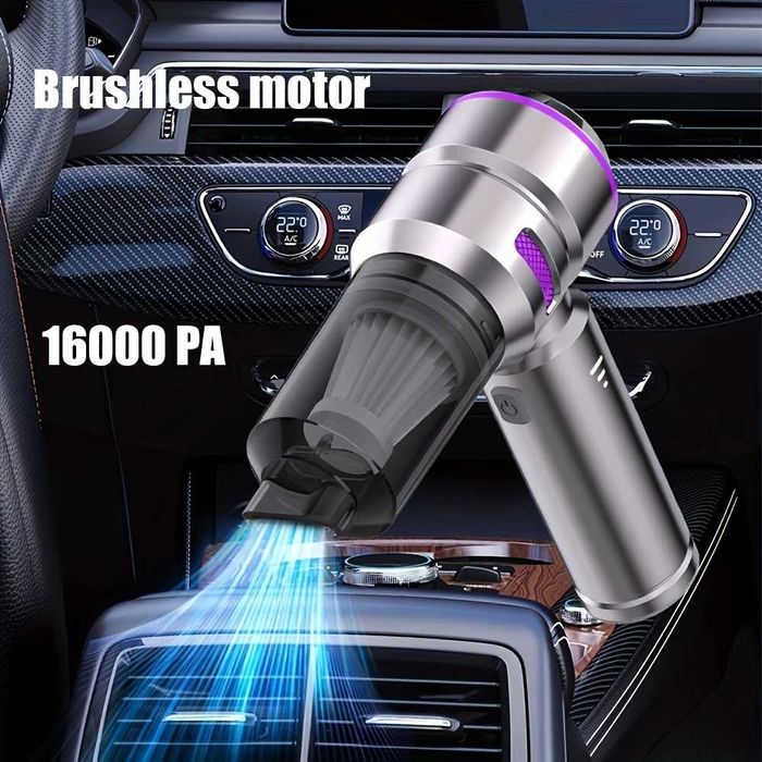 Безжична Преносима Прахосмукачка HL-121 – 4-в-1 за Автомобила, 16000PA