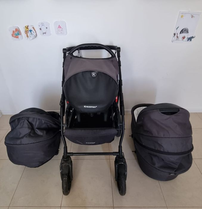 Carucior 3 in 1 Combo Max Dark Grey – Krausman