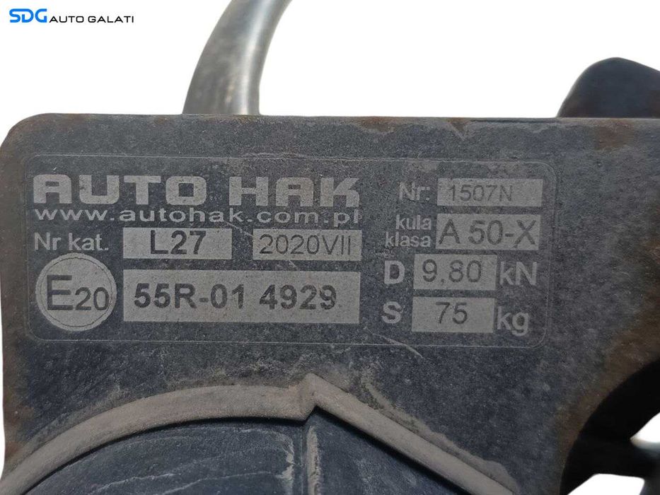 Cui Carlig Remorcare Tractare cu Instalatie Electrica Volvo V40 Hatchback Scurt 2012 - 2019 Cod L27 [LN0347]