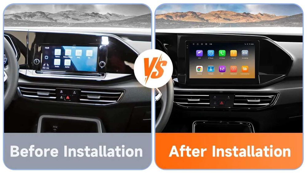 Мултимедия 10″ Android 14 за VW CADDY V (20-26г) CARPLAY навигация