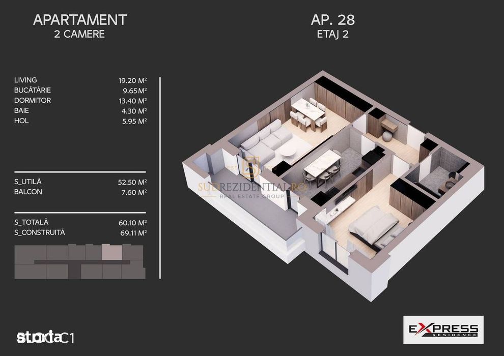 2 camere si balcon, bloc nou - langa Parcul Tudor Arghezi, Sectorul 4