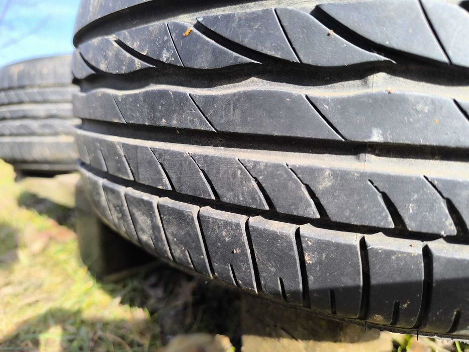 Set 4 roti aliaj 195/65/R15 Volkswagen 5x112 gume de vara Bridgestone