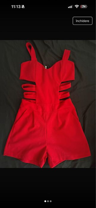 Salopeta rosie scurta