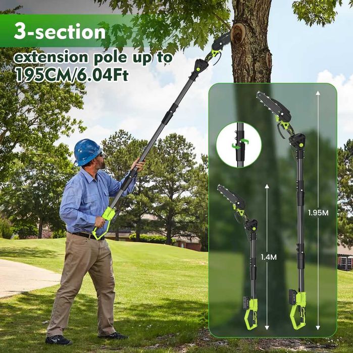 Motocoasa fara fir multifunctionala 4 in 1 drujba trimmer gard viu 2 acumulatori