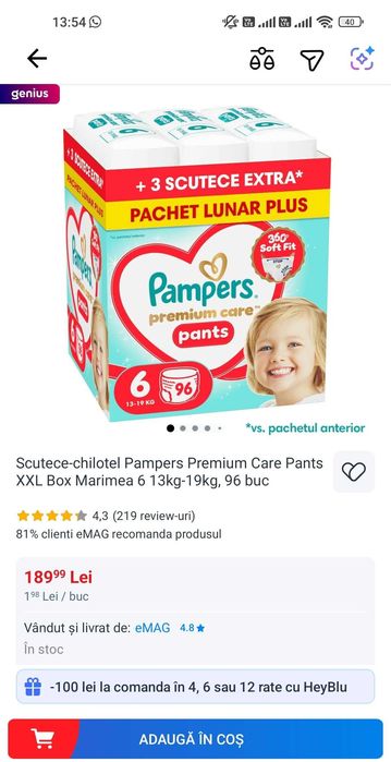 Pampers Premium Care Pants nr. 6