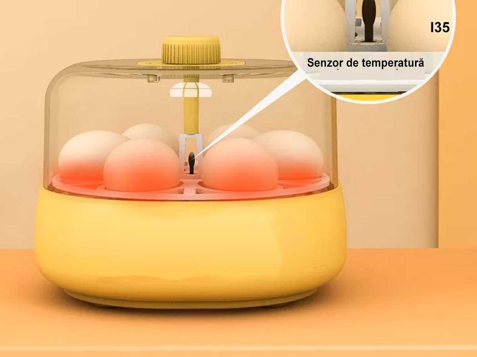 Mini incubator automat pentru 6 ouă